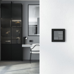 Перекрестный выключатель двухклавишный (графит акрил) Werkel W1123044