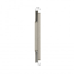 Панель для двух сенсорных выключателей и розетки Livolo, 2 клавиши (1+1), цвет шампань, стекло