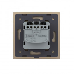 Розетка электрическая 16A Livolo, 1 пост, зажимы, цвет золотой