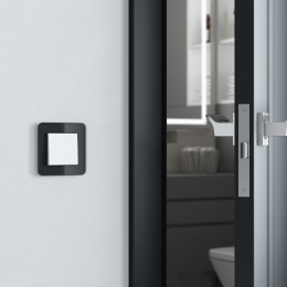 Рамка из стекла на 1 пост Elite черный W0012448