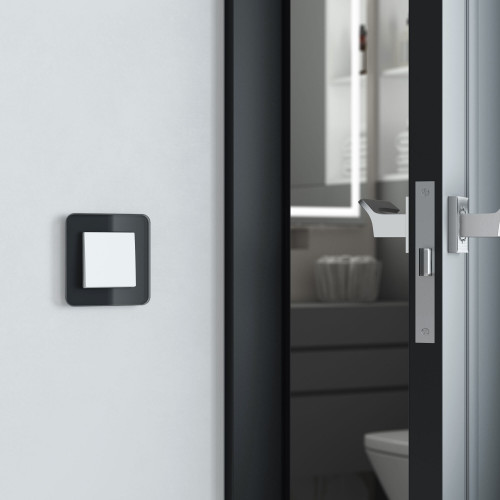 Купить Рамка из стекла на 1 пост Elite черный W0012448 в rum24.ru фото: 2