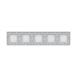 Панель для пяти сенсорных выключателей Livolo, 8 клавиш (1+2+2+1+2), цвет белый, стекло