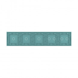 Панель для пяти сенсорных выключателей Livolo, 7 клавиш (2+2+1+1+1), цвет зеленый, стекло