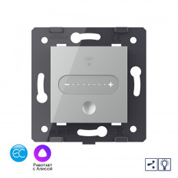 Одноклавишный проходной умный сенсорный адаптивный диммер слайдер Livolo EC, цвет серый (механизм)