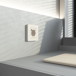 Рамка из поликарбоната на 1 пост Split айвори/белый, soft-touch