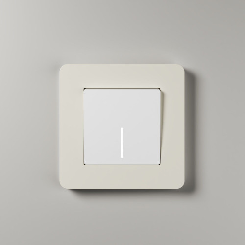 Купить Рамка из поликарбоната на 1 пост Split айвори/белый, soft-touch в rum24.ru фото: 5