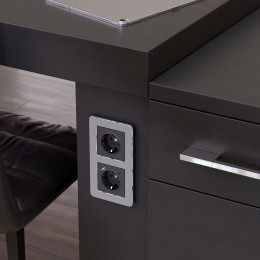 Рамка из металла на 2 поста Platinum алюминий