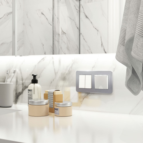 Купить Рамка из металла на 2 поста Platinum алюминий в rum24.ru фото: 6