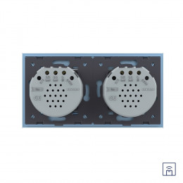 Сенсорный выключатель Livolo с функцией радиоуправления, 4 клавиши (2-2), 2 поста, цвет синий