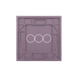 Панель для сенсорного выключателя LivoloTouch EU стандарт, 3 клавиши, цвет розовый, стекло