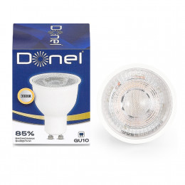 Светодиодная лампа Donel GU10 7W 3000K MR16 220-240 525Lm 60° DN03001W7GU10