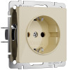 Купить Розетка с заземлением и шторками (айвори акрил) Werkel W1171143 в rum24.ru