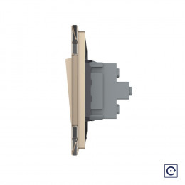 Механический выключатель звонкового типа Livolo 2 клавиши Золотой