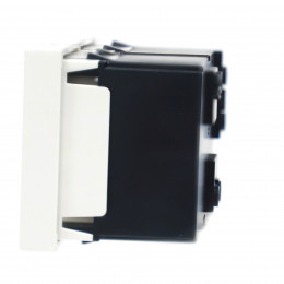 Розетка 2х2К+З нем.ст., 45 гр., с з/ш, бел. (90х45мм), серия (тип) DF6 DF6D2W