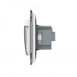 Розетка электрическая 16A с водонепроницаемой крышкой Livolo, 1 пост, цвет белый