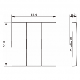 Клавиша 3-я, шампань, серия A07 DE29351