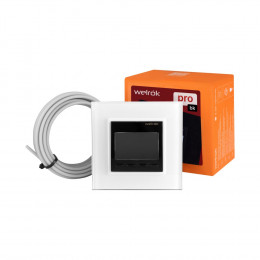 Терморегулятор Welrok PRO для рамки LIVOLO с электронным управлением, датчик воздуха, датчик пола 3 м, цвет черный с белой рамкой