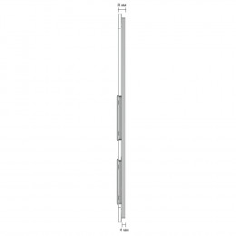 Панель вертикальная для сенсорного выключателя и двух розеток Livolo, 2 клавиши, цвет серый, стекло