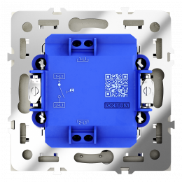 Выключатель встраиваемый VOLTUM S70 одноклавишный с подсветкой (шелк) VLS010204
