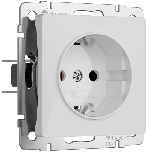Купить Розетка с заземлением (белый акрил) Werkel W1171041 в rum24.ru