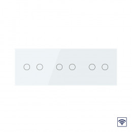 Сенсорный выключатель Livolo с функцией радиоуправления, 6 клавиш (2-2-2), 3 поста, цвет белый