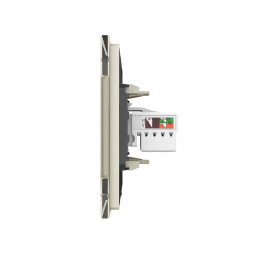 Розетка телевизионная и интернет RJ-45 кат.6 Livolo, 1 пост, цвет жемчужный