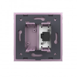 Розетка микрофон TRS 6.3 JACK одинарная Livolo, 1 пост, цвет розовый