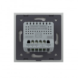 Двухклавишный сенсорный выключатель Livolo, 1 пост, Серый VL-C702-15