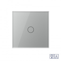 Одноклавишный сенсорный диммер Livolo с функцией радиоуправления, 1 пост, цвет серый