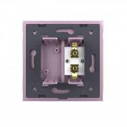 Розетка акустическая SOUND одинарная Livolo, 1 пост, цвет розовый