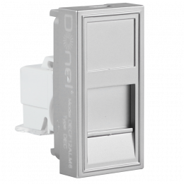 Розетка DEC RJ45 UTP кат.6, 1мод., алюм. матовая (22.5х45мм) DECF12ALM6