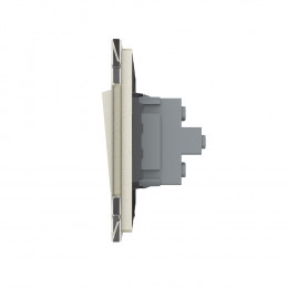 Двухклавишный механический выключатель Livolo, 1 пост, цвет жемчужный