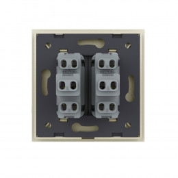 Двухклавишный механический выключатель Livolo, 1 пост, цвет жемчужный