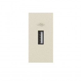 Розетка USB с блоком питания 2.1А 5В Livolo, цвет жемчужный (механизм)