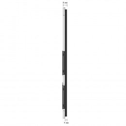 Панель вертикальная для сенсорного выключателя и двух розеток Livolo, 2 клавиши, цвет черный, стекло