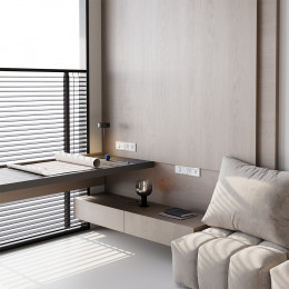 Розетка встраиваемая VOLTUM S70 с заземлением и защитными шторками, с USB, A+С, (белый глянцевый) VLS040501