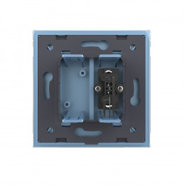 Розетка аудио RCA "двойной тюльпан" одинарная Livolo, 1 пост, цвет синий