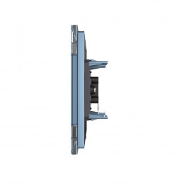 Розетка аудио RCA "двойной тюльпан" одинарная Livolo, 1 пост, цвет синий