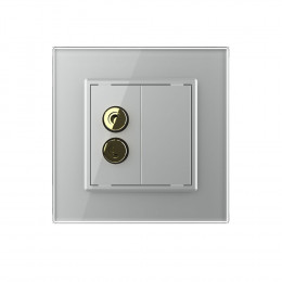 Розетка акустическая LIVOLO серая VL-C791A-15