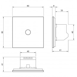 Одноклавишный проходной/перекрестный сенсорный диммер Livolo, 1 пост, цвет зеленый