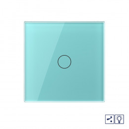 Одноклавишный проходной/перекрестный сенсорный диммер Livolo, 1 пост, цвет зеленый