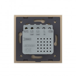 Розетка USB type C+A с блоком питания 36W Livolo 1 пост Золотая VL-C7VUA18W.UC18W-2AP