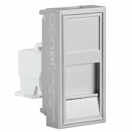 Розетка DEC RJ45 UTP кат.5e, 1мод., алюм. матовая (22.5х45мм) DECF12ALM5