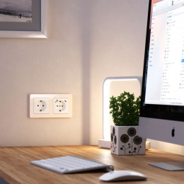 Рамка из акрила на 2 поста Acrylic айвори