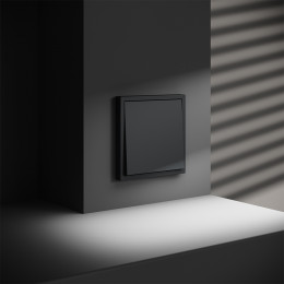 Выключатель встраиваемый VOLTUM S70 одноклавишный (графит) VLS010107