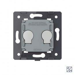 Двухклавишный сенсорный выключатель Livolo 12/24В (механизм) VL-FC2C-2G