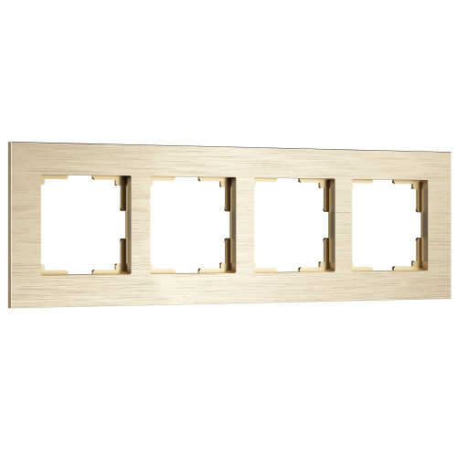 Купить Рамка из металла на 4 поста АluMax шампань алюминий в rum24.ru