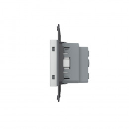 Розетка с заземлением защитными шторками LIVOLO серая VL-C7-C1EU-15 (механизм)