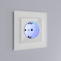 Рамка из стекла на 1 пост Favorit белый матовый