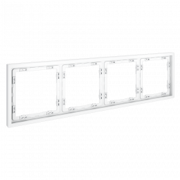 Рамка пластиковая VOLTUM S70 на 4 поста, (белый матовый) VLS100402